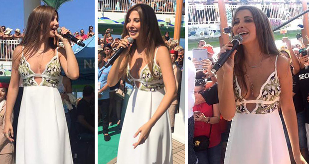 بالصور- إطلالة مثيرة لـ نانسي عجرم على المسرح - جي بي سي نيوز